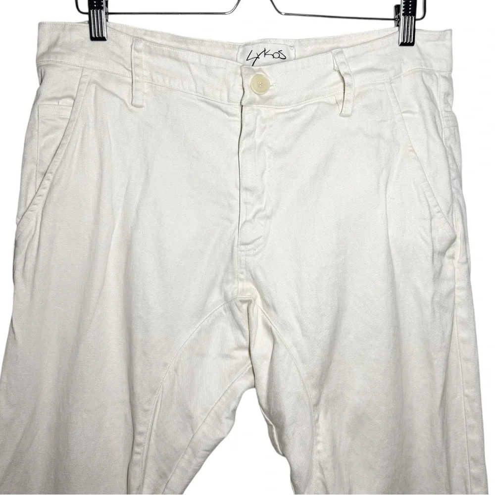 Lykos Cream Natural Cotton Hemp Casual Art In Motion Pants - Medium